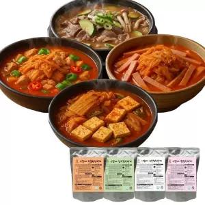 공장 가성비 끝판왕 요비담 알뜰찌개 4종세트 김치찌개3종+차돌된장찌개