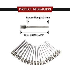 12개/박스, 1.5인치 8-30G 304 산업용 스테인리스 스틸 바늘 둔한 끝, 금속 글루 디스펜싱