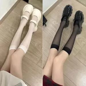 [룽스_62]반스타킹 무릎 사계절 여성 얇은스타킹 스타킹
