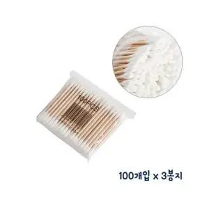 [룽스_62]솜면봉 화장면봉 100개입x4개 묶음 양쪽