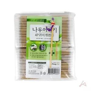 [룽스_62]고급 대용량 얇은면봉 나무 면봉