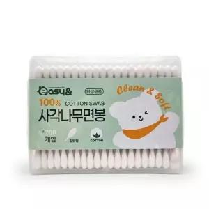 [룽스_62]면봉 대용량 나무스틱 위생 귀세정 휴대용 200p