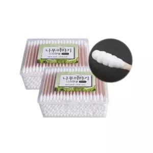 [룽스_62]사각 면봉 200EA 케이스면봉 X 5P(7604)-O