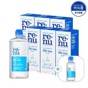 [공식] 바슈롬 리뉴 후레쉬 렌즈세척액 500ml x6개 (+120ml)
