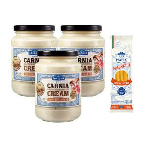 폰타나 베이컨앤머쉬룸 크림파스타소스, 430g, 3개 +이탈리아 캄파니아 스파게티 500g,1개