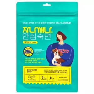 자나깨나 안심숙면 집먼지 진드기시트(6매입)- 1팩/퇴치제 진드기싹