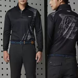 PGR골프 파크골프웨어 GT-3281 남성 타이거포인트 긴팔티셔츠 남자 골프복