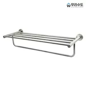 우리수도 SUS304 스텐재질 호텔 욕실식 2단 수건선반