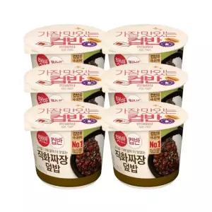 [1등 컵밥] 햇반 컵반 직화짜장덮밥 281g x6개