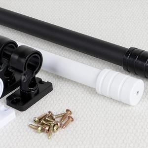 튼튼한 3단 커텐봉 25mm 방 창문 거실커튼봉 화이트 블랙 알루미늄