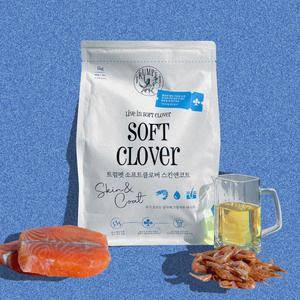 강아지 피부건강 트럼펫소프트클로버 1kg+90g 스킨앤코트 부드러운사료