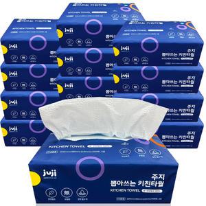 주지 뽑아쓰는 키친타올 3겹 100매 x 12팩(총1200장) 팝업 키친타월 천연펄프 100% 무형광