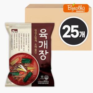 고향식품 옛맛 육개장 600g x (25개) / 1박스_업소용 가정용 식당용 냉동 원팩 밀키트 간단요리 간편식