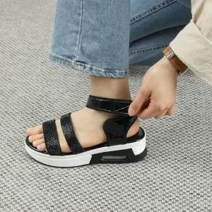지그재그 와이드스트랩 쿠션업 에어 샌들 4.5CM PP-295