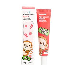 케이맘 베이비 무불소 치약 딸기향, 30g, 3개