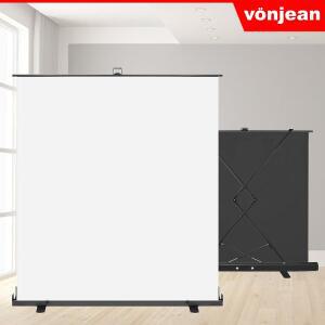 [본젠]VDR-M202W 포터블 이동식 풀업 화이트 롤스크린 200X200cm (스튜디오 브이로그 촬영 배경 등)
