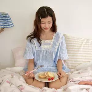플루트 반팔 투피스 스카이 (40수)