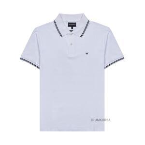 [엠포리오아르마니](김해점)[엠포리오 아르마니] SS25 남성 스트라이프 폴로 티셔츠 8N1FB4 1JPTZ 0100