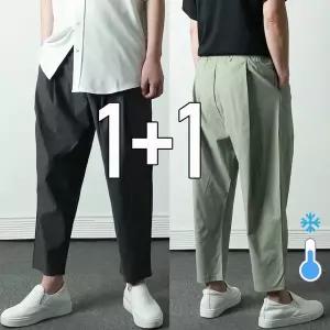 [하프클럽/프랭키뉴욕]1 1 남자 벌룬팬츠 여름 와이드팬츠 주름 핀턱 밴딩