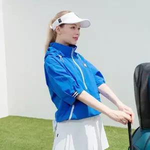 아델라이크 5부 소매 아노락 골프 집업 탑