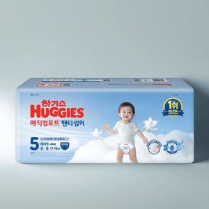 하기스 매직컴포트 썸머 팬티형 5단계 공용 44매 2팩