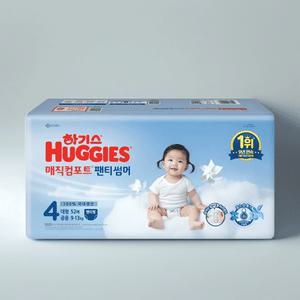 하기스 매직컴포트 썸머 팬티형 4단계 공용 52매 2팩