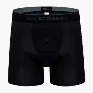 BGBY 보디가드 남성 롱 드로즈 팬티 남자 쉘론 스판 아웃밴드 사각 속옷 블랙 긴 BBMDB091