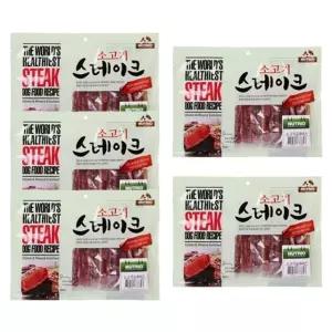 강아지 소고기 스테이스 슬라이스 300g 5P 애견 간식 반려견육포간식 (WD3519E)