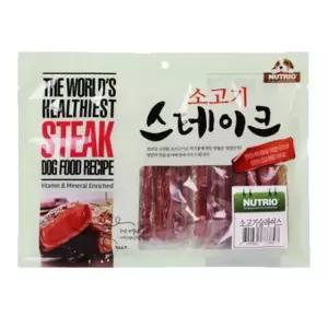 강아지 소고기 스테이스 슬라이스 300g 1P 애견 간식 반려견육포간식 (WD3519D)