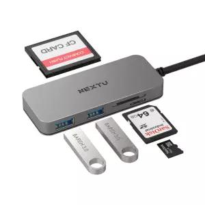 Type-C to USB3.0x2P 카드리더기 어댑터 NEXT-9713TCU3
