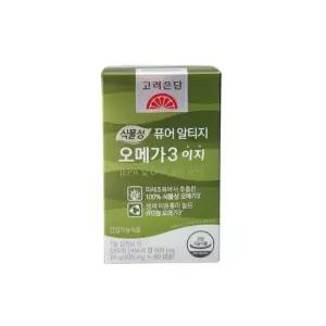 고려은단 식물성 퓨어 알티지 rTG 오메가3 이지 3개월분 60캡슐 x 3개 HW