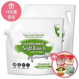 [클레버메이트] 뉴 클레버메이트 벤토나이트 고양이모래 소프트터치 오리지널(AK663) 6kg*2개