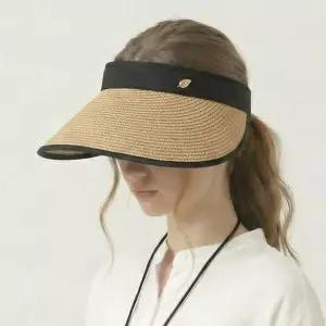[hat'scompany]여성 여름 자외선 UV 차단 썬캡 모자 라탄 와이어 밀짚 해빛가리개