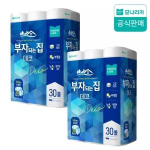 모나리자 데코 화장지(3겹) 27m 30롤 2팩