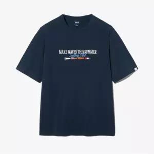 [FILA] 세일링 레터링 수피마 반팔티 (FS2RSH2118X_DNA)
