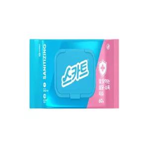 스카트 잘닦이는 살균 소독 티슈 60매 185564