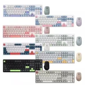 지클릭커 오피스프로 WMK529 사일런스 M 무소음 무선 키보드 마우스 세트 (Coral)