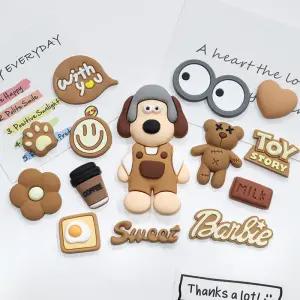 팔머독 곰 캐릭터 PVC 방수 스티커 밀크티 색상 자동차 휴대폰 케이스 장식 DIY 차량용 엠블럼 데코 스킨