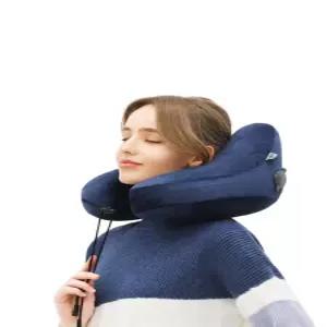 휴대용 목베개 여행용 에어목베개 후드 H형 이동식 필터
