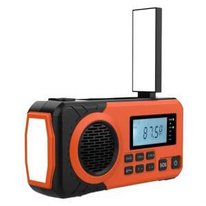 2025+ 태양광 핸드 크랭크 비상용 기상 라디오 SW/AM/FM 휴대용 3개의 LED 손전등 및 4000mAh 파워뱅크 포