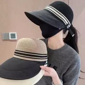 여름 니트 보닛햇 여성용 챙모자 통기성 데일리 버킷햇 벙거지 모자
