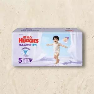 하기스 맥스드라이 에어 밴드형 공용 5단계 44매 2팩