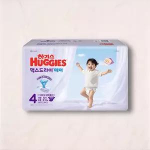 하기스 맥스드라이 에어 밴드형 공용 4단계 52매 2팩