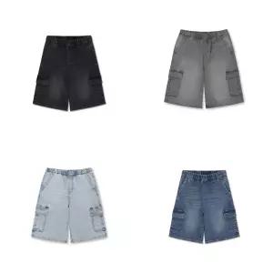 공용) 6부 카고 데님 쇼츠PKG2DH3023