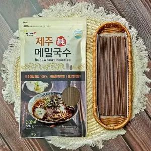 [효자원식품] 제주순메밀국수 2봉 국산 100% 메밀면 냉소바 온메밀국수 비빔 막국수