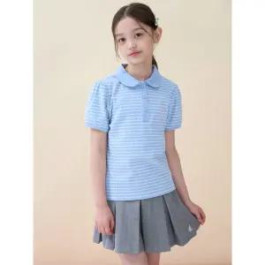 [BEANPOLE KIDS] [BEANPOLE KIDS] T칼라 스트라이프 골지 반소매 티셔츠 (BI6342G06Q) (BI6342G06Q)