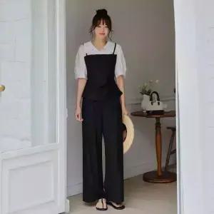 [핑크시슬리] SET/메리 링클프리 셔츠 뷔스티에 와이드 팬츠세트