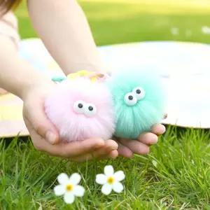 기관 단체 4+4인용 파스텔 폼폼이 인형 키링 만들기 가방키링 악세사리 비즈공예 부자재 단체 체험 활동 봄이오나봄 키트
