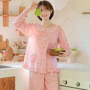 [하프클럽/알콩단잠]여자잠옷 발랄캣 캐릭터파자마 봄가을 사계절 빅사이즈 홈웨어