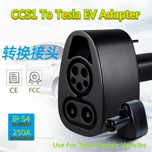 CCS1 충전기 어댑터 테슬라 모델 3 S X Y용 최대 250KW DC 콤보 고속  에너지 차량 액세서리